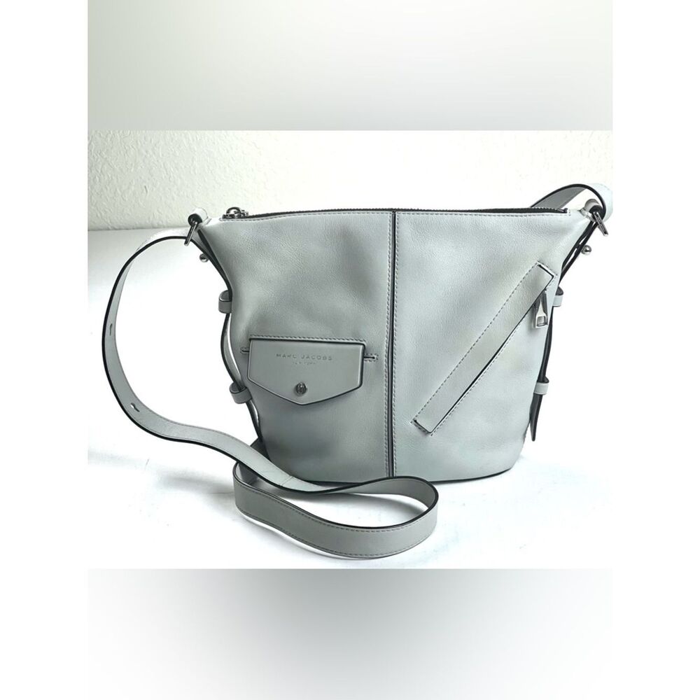 Marc Jacobs The Sling Back Mini Light Gray Leather Crossbody